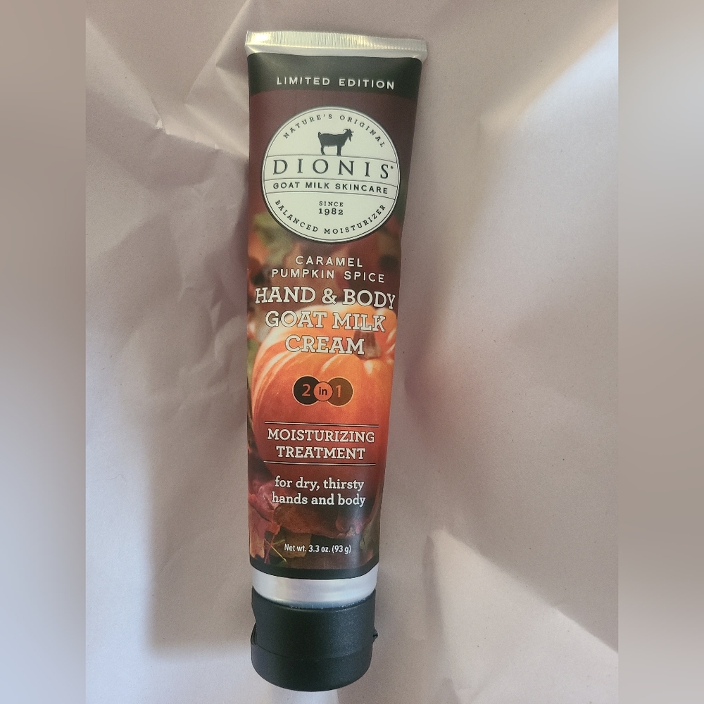 NWT Dionis Fall Limited Caramel Pumpkin Spice Goat Milk Lotion Sealed